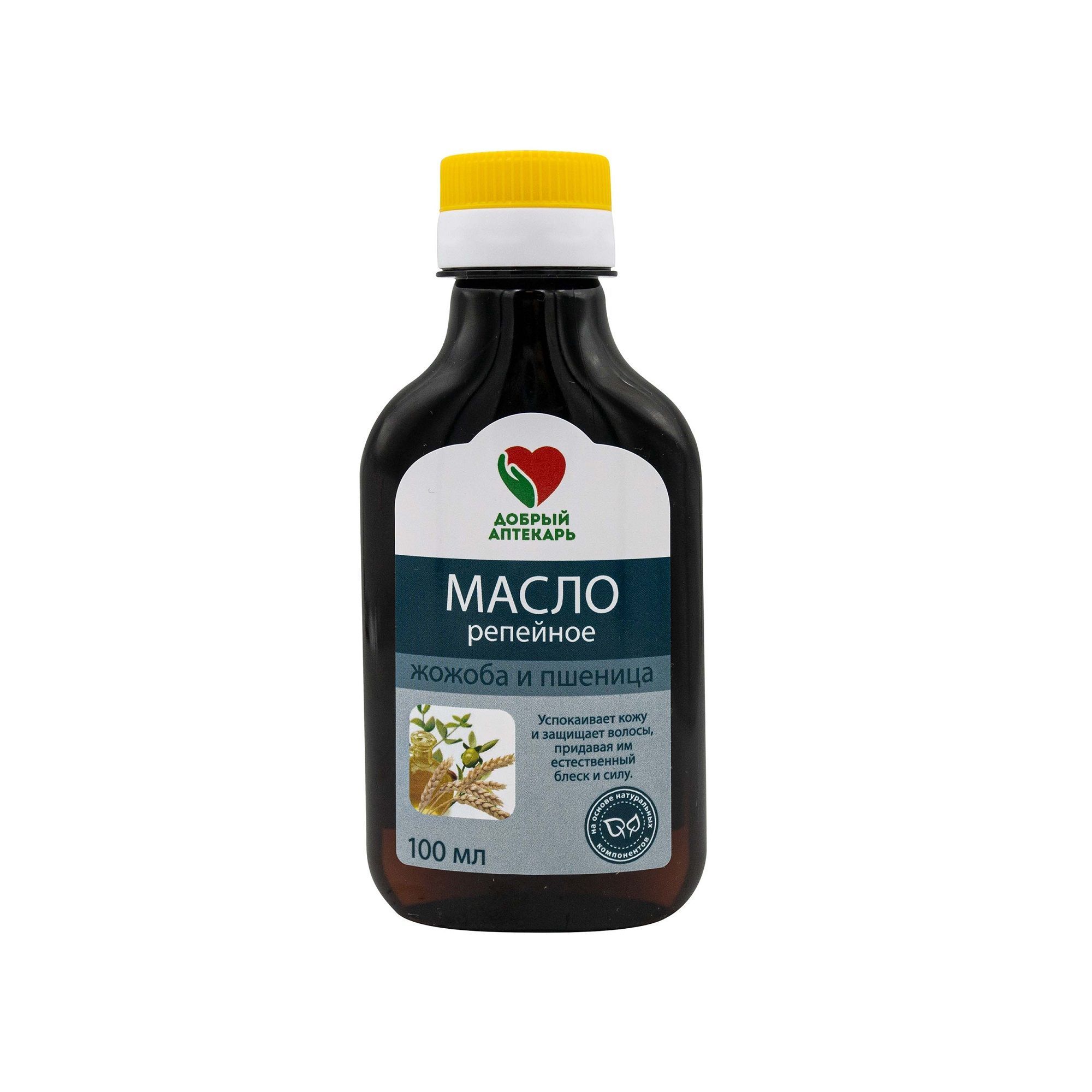 Изображение товара Масло для волос питательное репейное с пшеницей и жожоба Добрый аптекарь 100мл