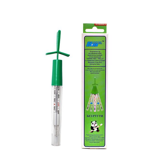 Изображение товара Термометр безртутный медицинский стеклянный Импэкс-мед
