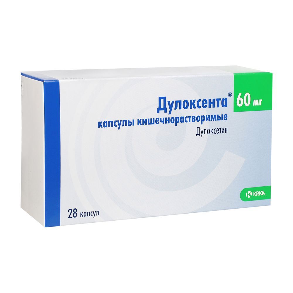 Изображение товара Дулоксента капсулы кишечнорастворимые 60 мг, 28 шт - лечение депрессии и боли