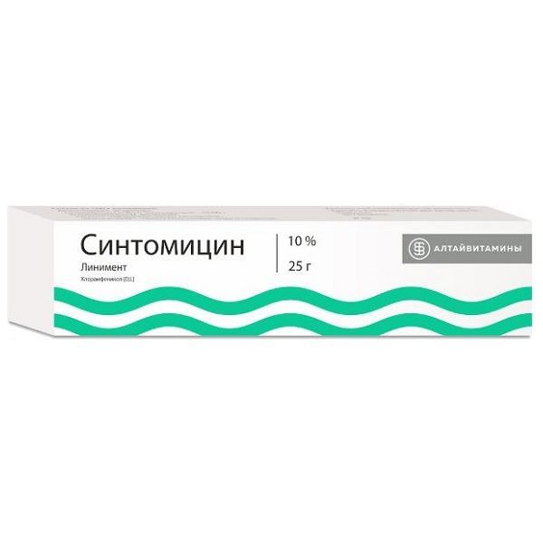 Изображение товара Синтомицин линимент 10% для наружного применения 25 г Алтайвитамины