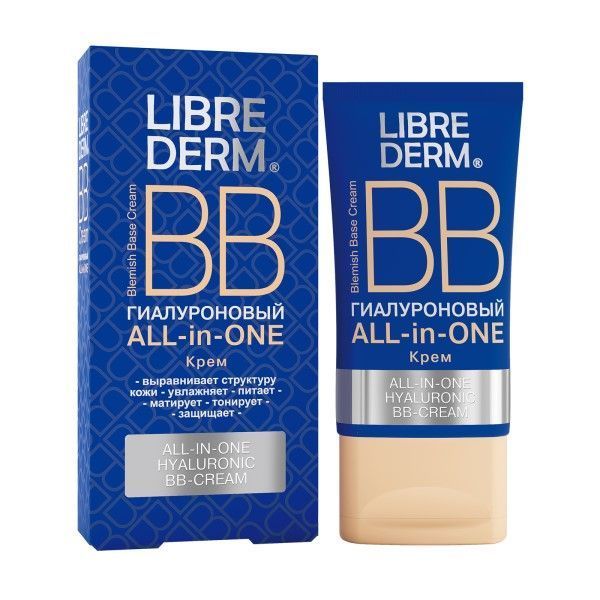 Изображение товара Гиалуроновый ВВ крем All in One Librederm 50 мл для ухода и защиты кожи