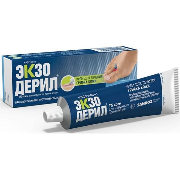 Изображение товара Экзодерил крем противогрибковый 1% 30 г для наружного применения
