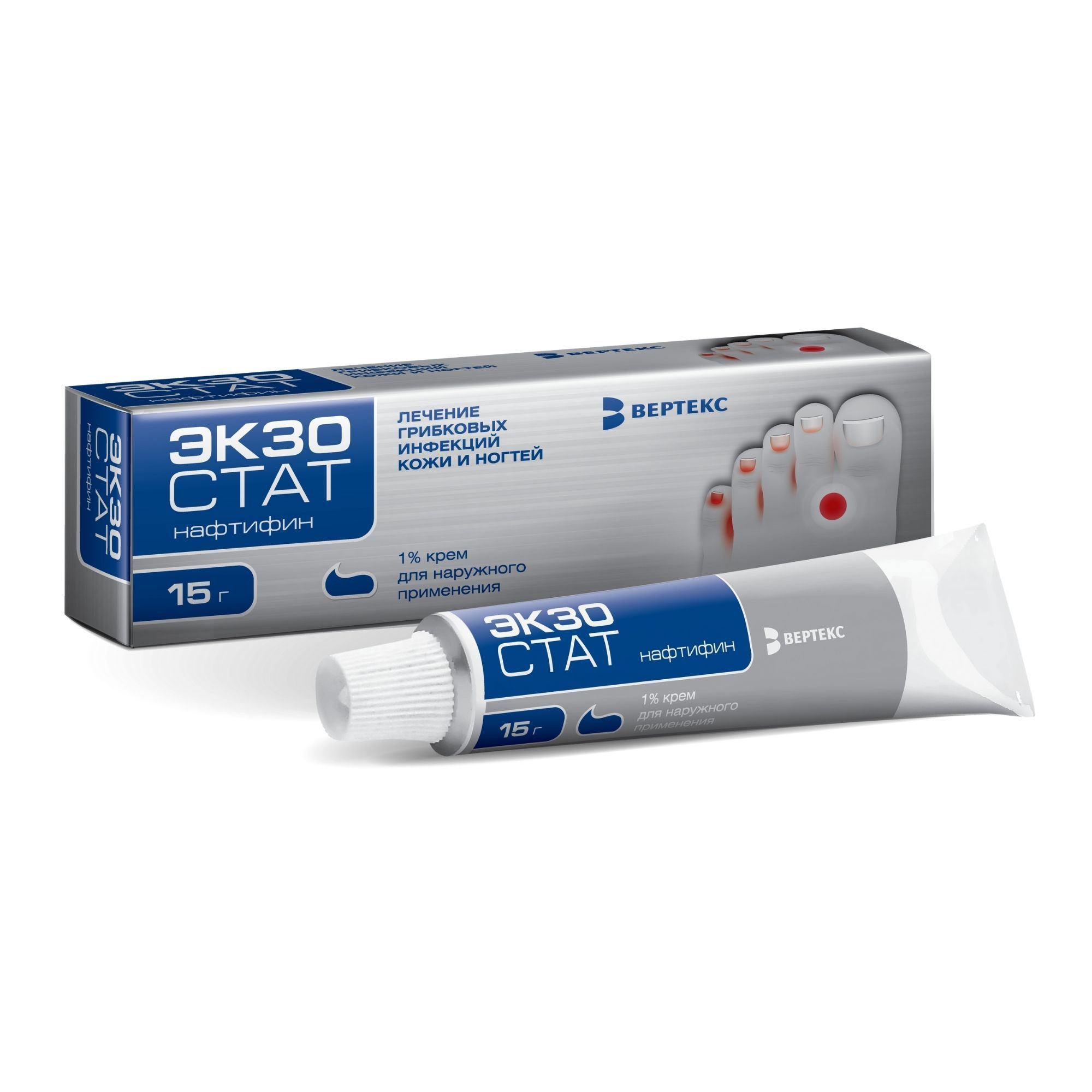 Изображение товара Экзостат крем для наружного применения 1% 15г