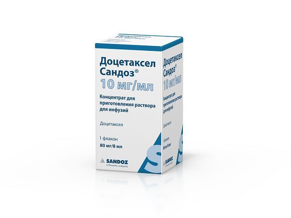 Изображение товара Доцетаксел Сандоз концентрат 10 мг/мл 8 мл для инфузий противоопухолевое средство
