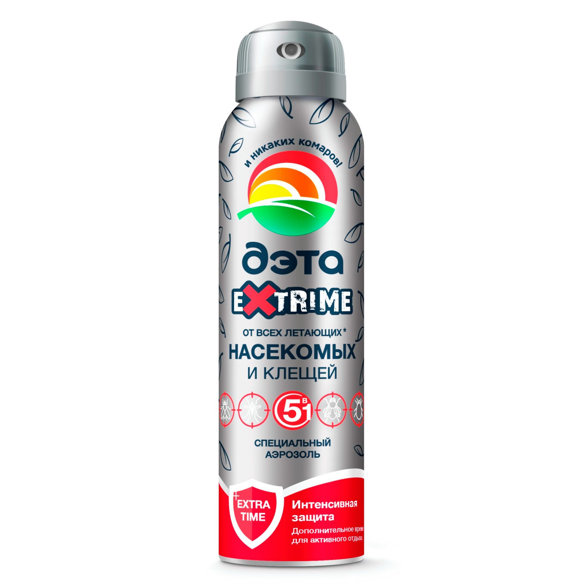 Изображение товара Аэрозоль от всех летающих насекомых и клещей специальный Extrime Дэта 150мл