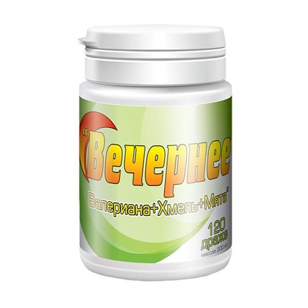 Изображение товара Драже Вечернее валериана+хмель+мята 120 шт Парафарм для сна и нервной системы