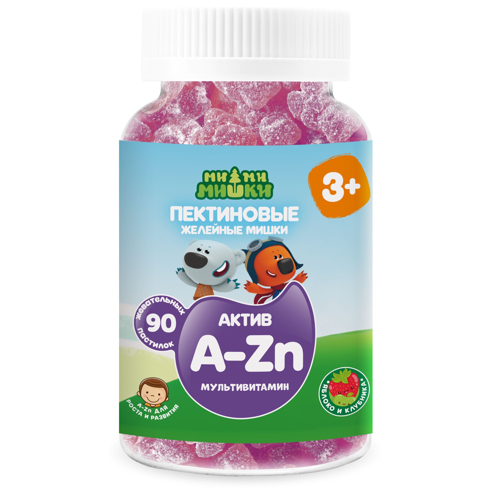 Изображение товара Ми-ми-мишки Актив A-Zn пастилки жевательные 2г 90шт мультивитамины для детей