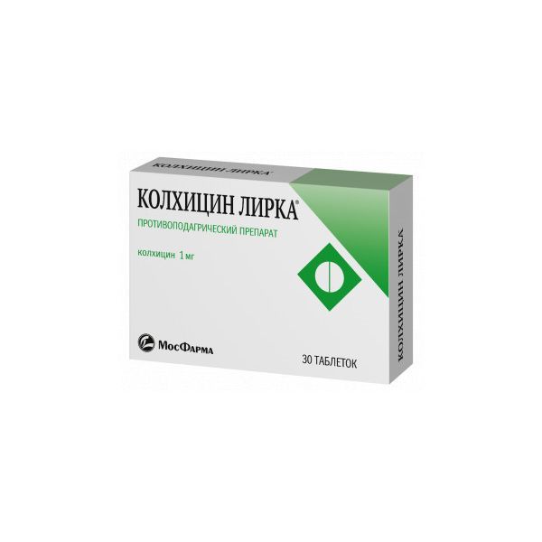 Изображение товара Колхицин Лирка 1 мг таблетки 30 шт противподагрическое средство