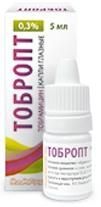 Изображение товара Тобропт капли глазные 0,3% 5мл