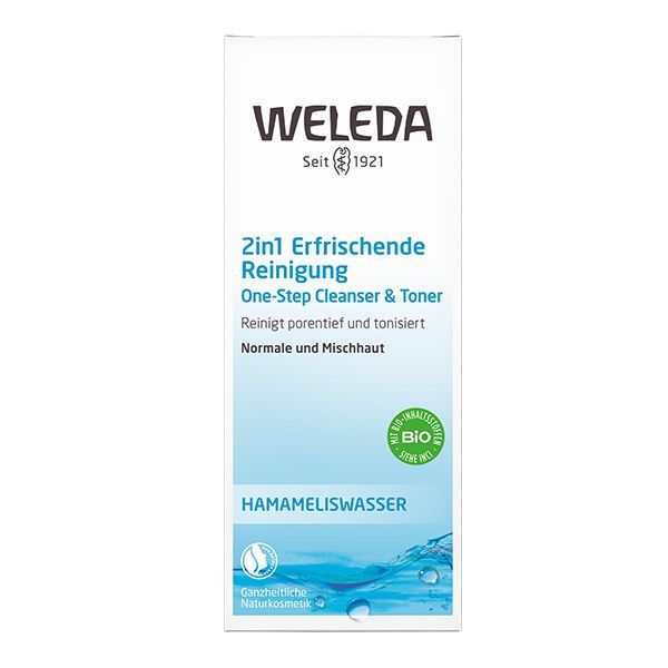 Изображение товара Средство для нормальной и комбинированной кожи лица тонизирующее очищающее 2 в 1 Weleda/Веледа фл. 100мл