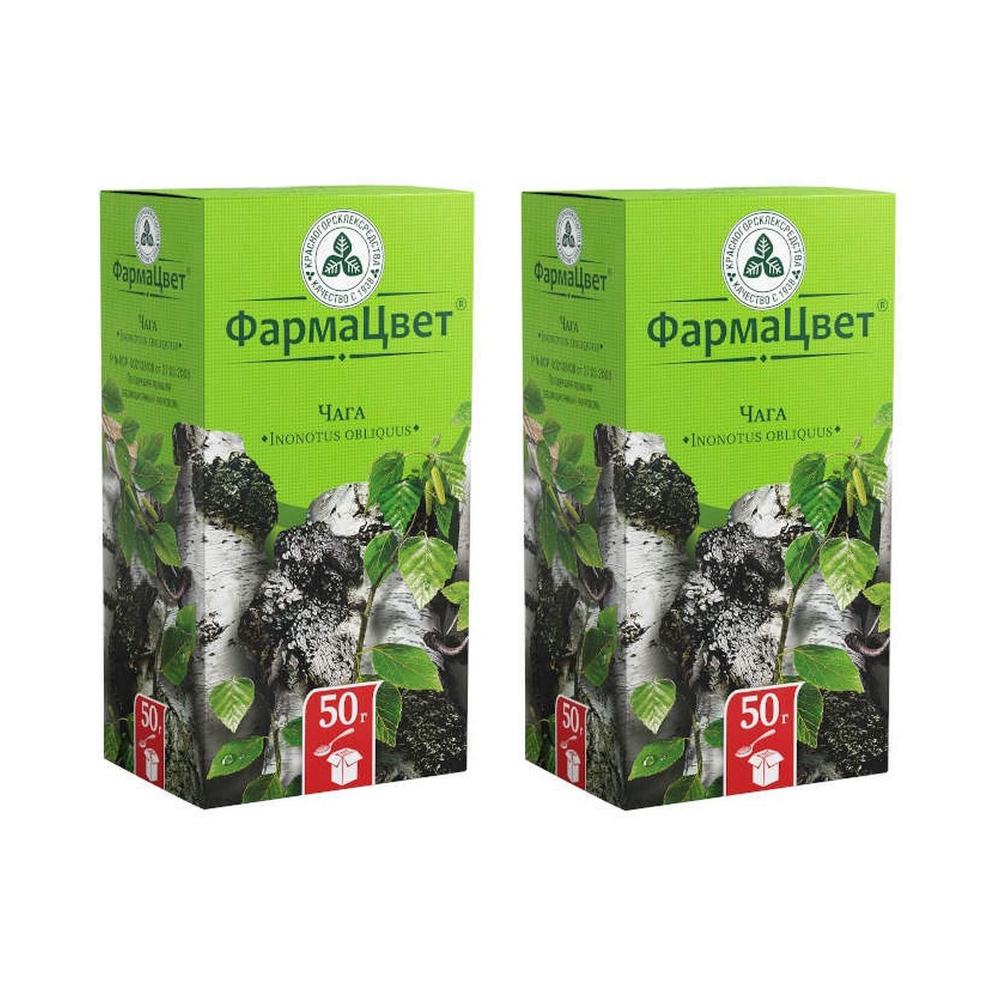 Изображение товара 2Х Чага (Березовый гриб) пачка 50г