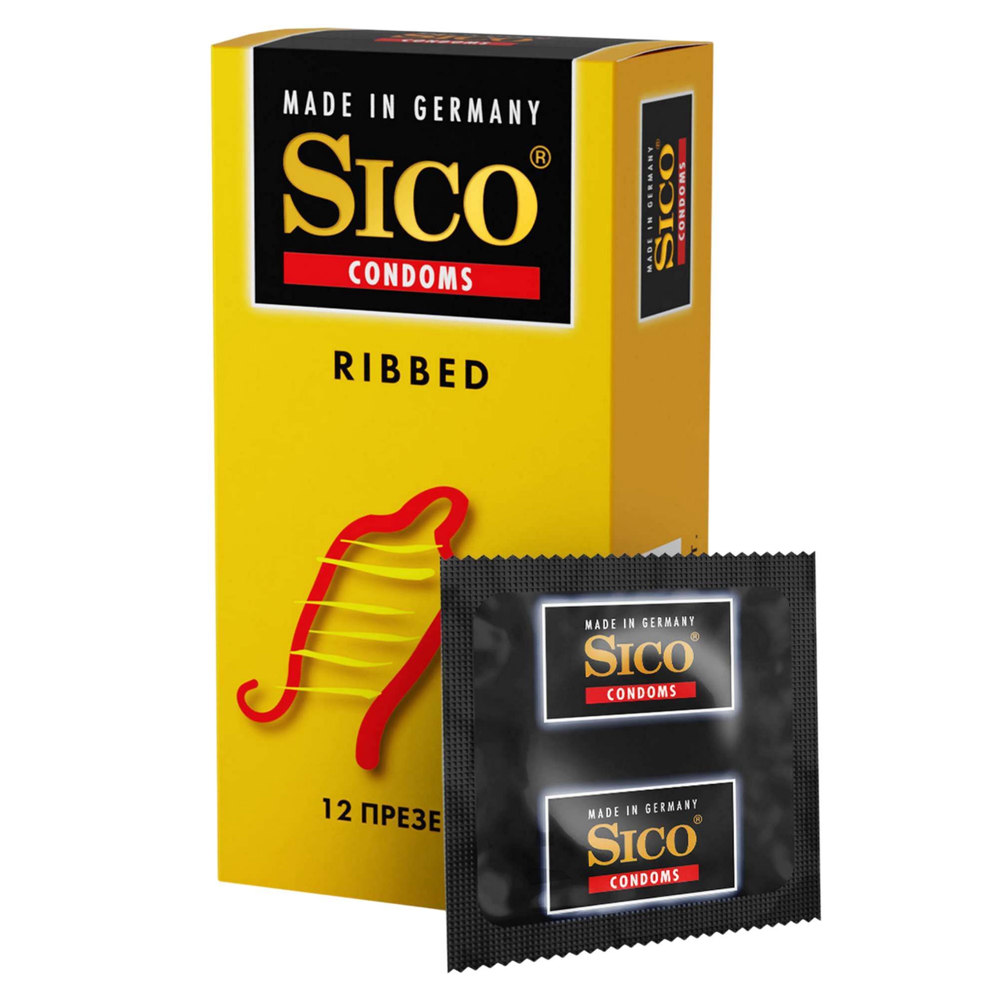 Изображение товара Презервативы ребристые Sico 12 шт - надежная защита и комфорт