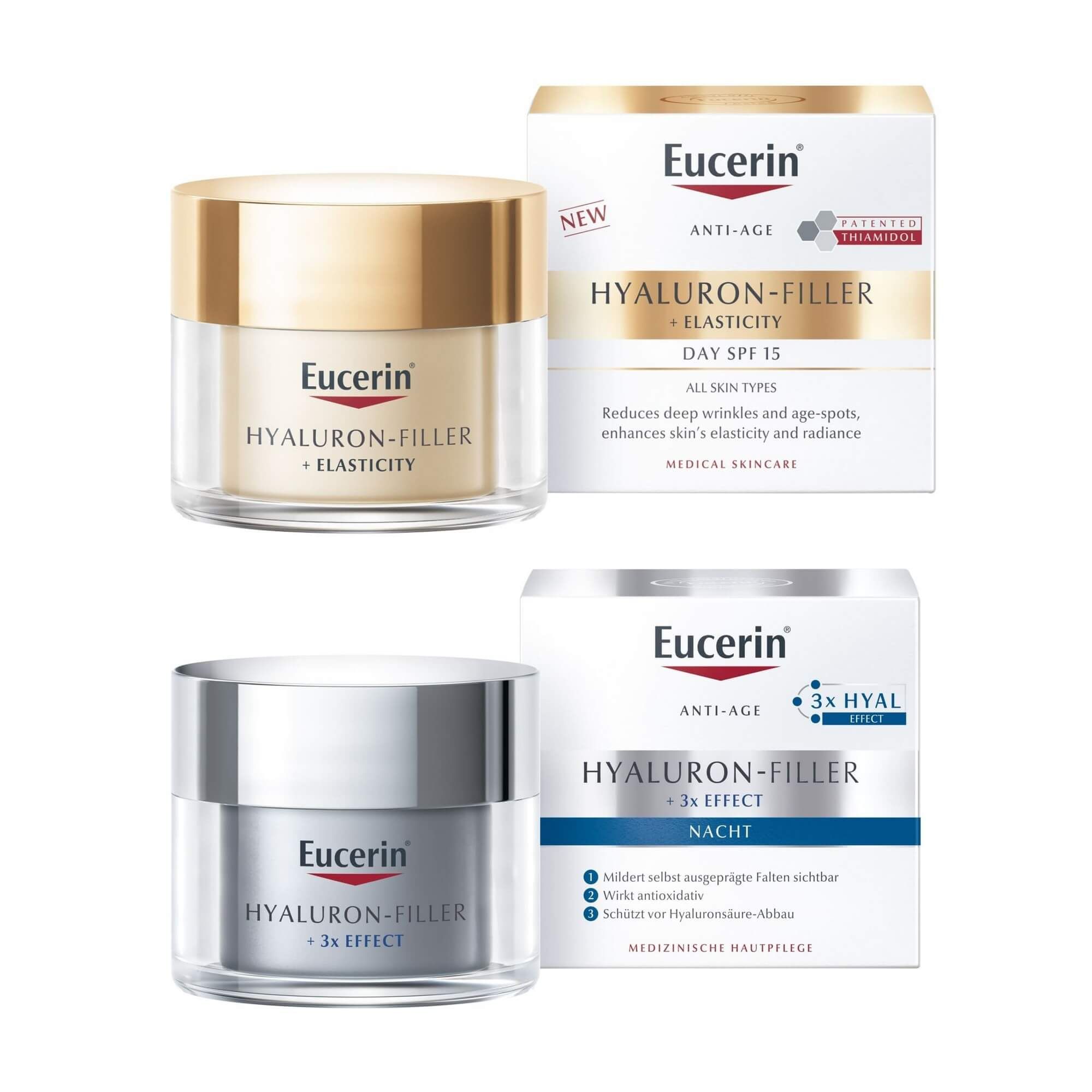 Изображение товара 1X Крем для ночного ухода за кожей Hyaluron-Filler Eucerin/Эуцерин банка 50мл + 1X Крем для дневного ухода за кожей Hyaluron-Filler+Elasticity Eucerin/Эуцерин банка 50мл (69675)