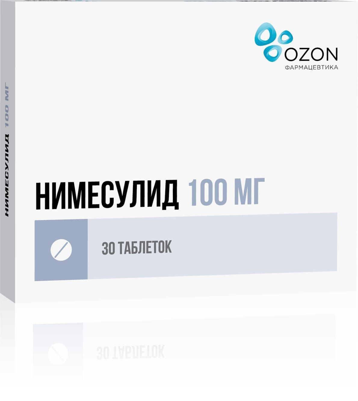 Изображение товара Нимесулид таблетки 100 мг 30 шт противовоспалительное обезболивающее
