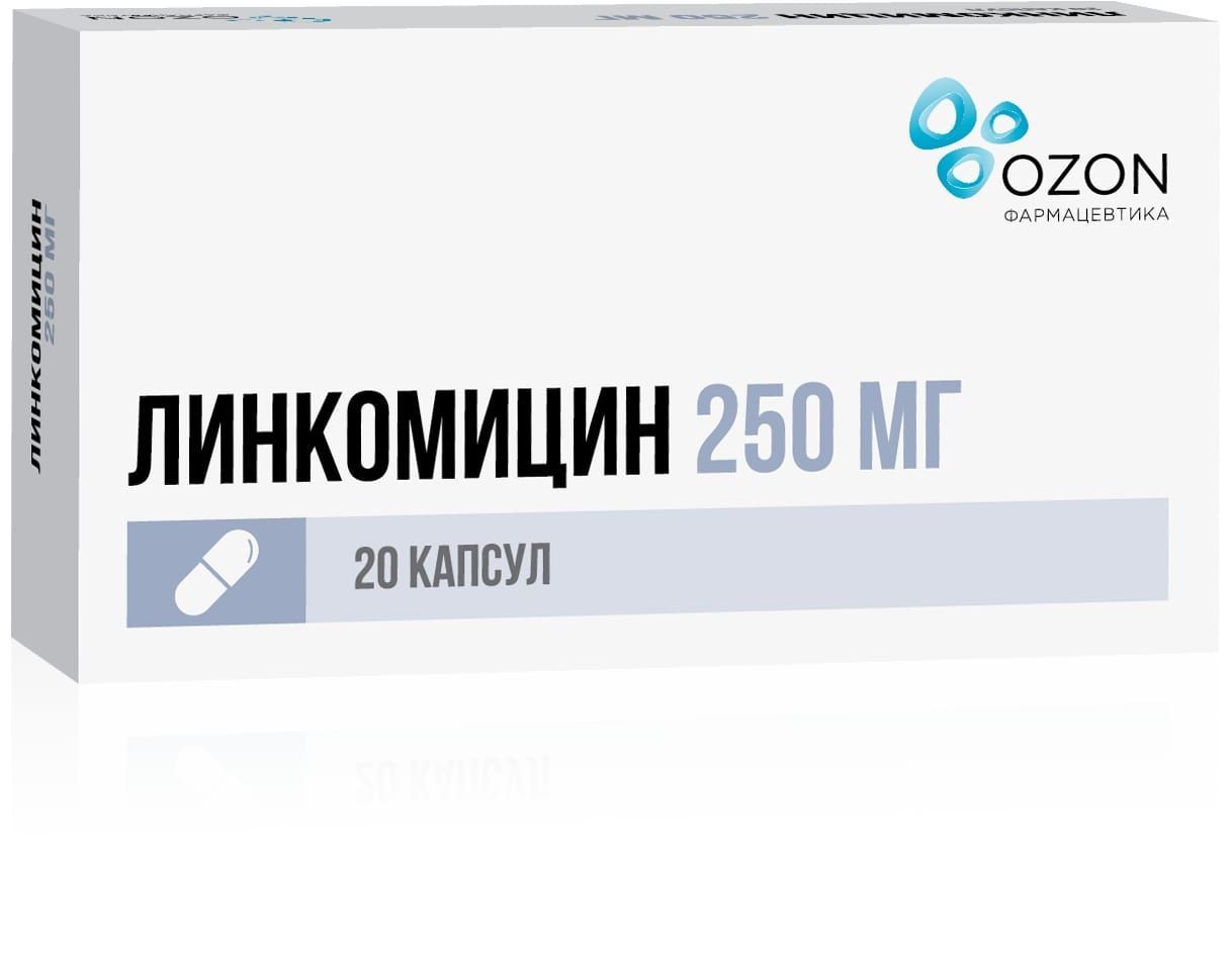 Изображение товара Линкомицин капсулы 250 мг 20 штук - антибиотик группы линкозамидов