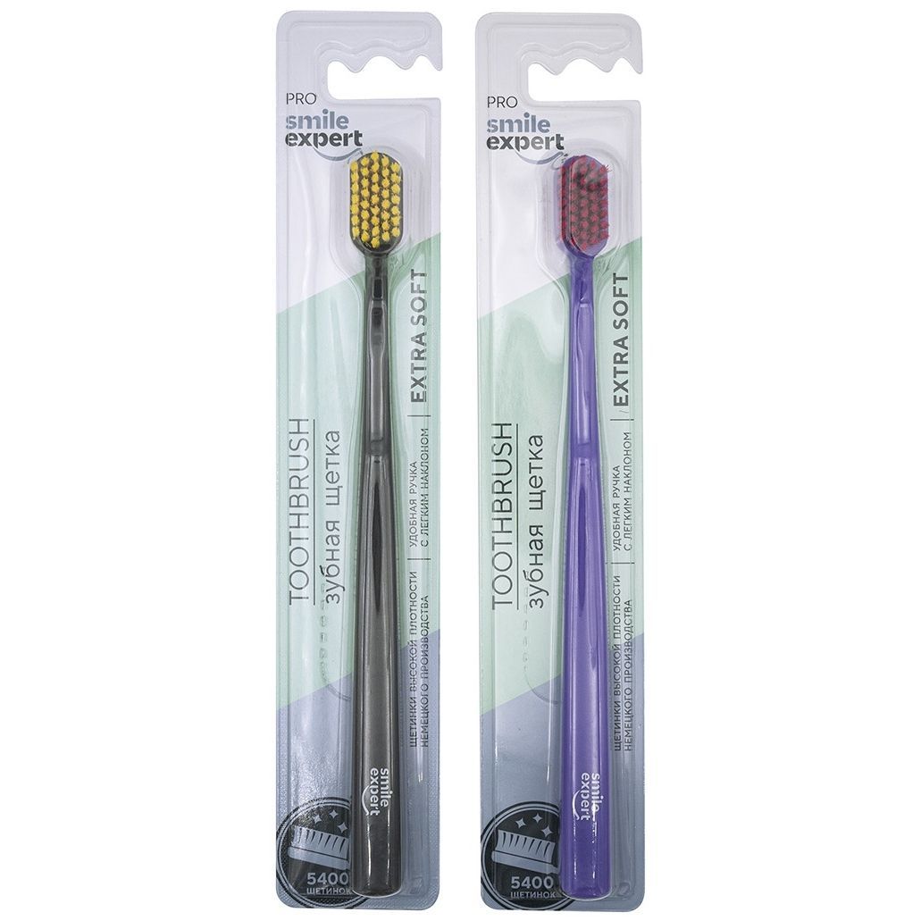 Изображение товара Зубная щетка экстра мягкая взрослая софт 5400 Pro Smile Expert Какая-то характеристика