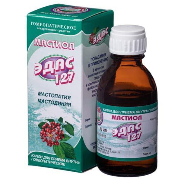 Изображение товара Эдас-127 Мастиол капли гомеопатические для женского здоровья 25 мл