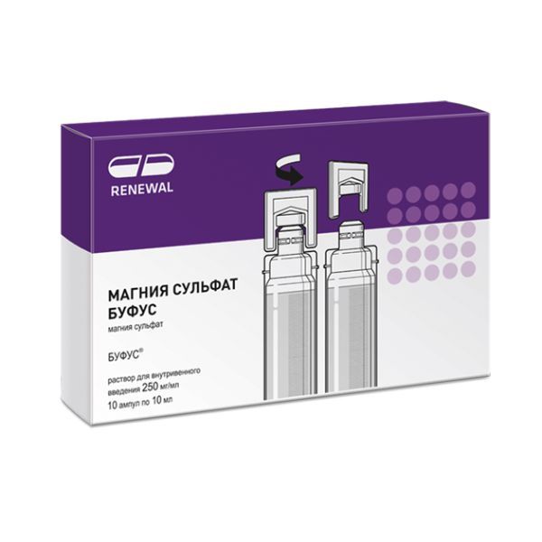 Изображение товара Магния сульфат раствор для в/в введ. 250мг/мл 10мл 10шт