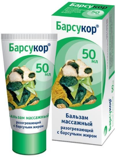 Изображение товара Барсукор бальзам крем с барсучьим жиром массажный 50 мл для сухой и раздраженной кожи