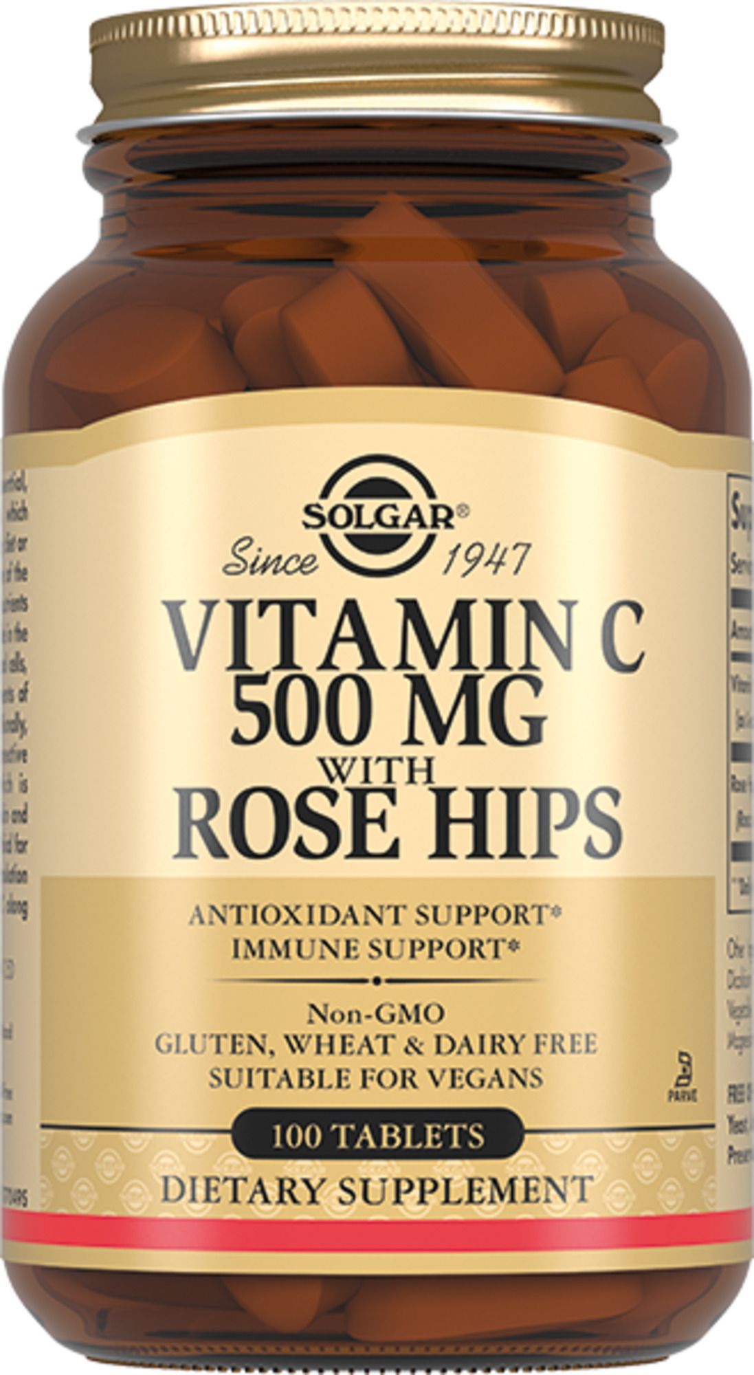 Изображение товара Аскорбиновая кислота и шиповник Solgar/Солгар таблетки 100шт