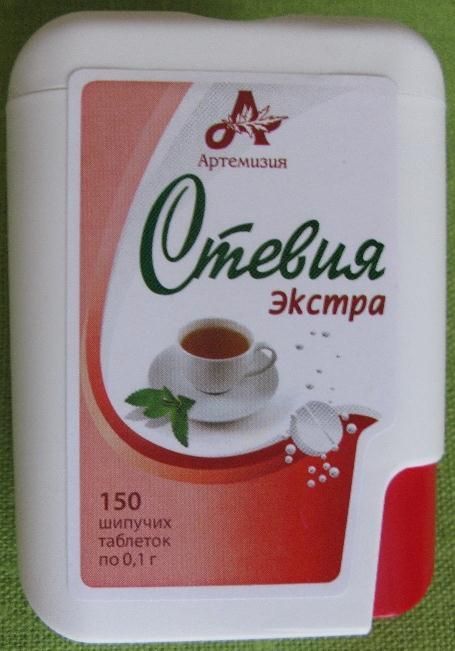 Изображение товара Заменитель сахара Стевия Экстра таблетки шипучие 100мг 150шт натуральный подсластитель