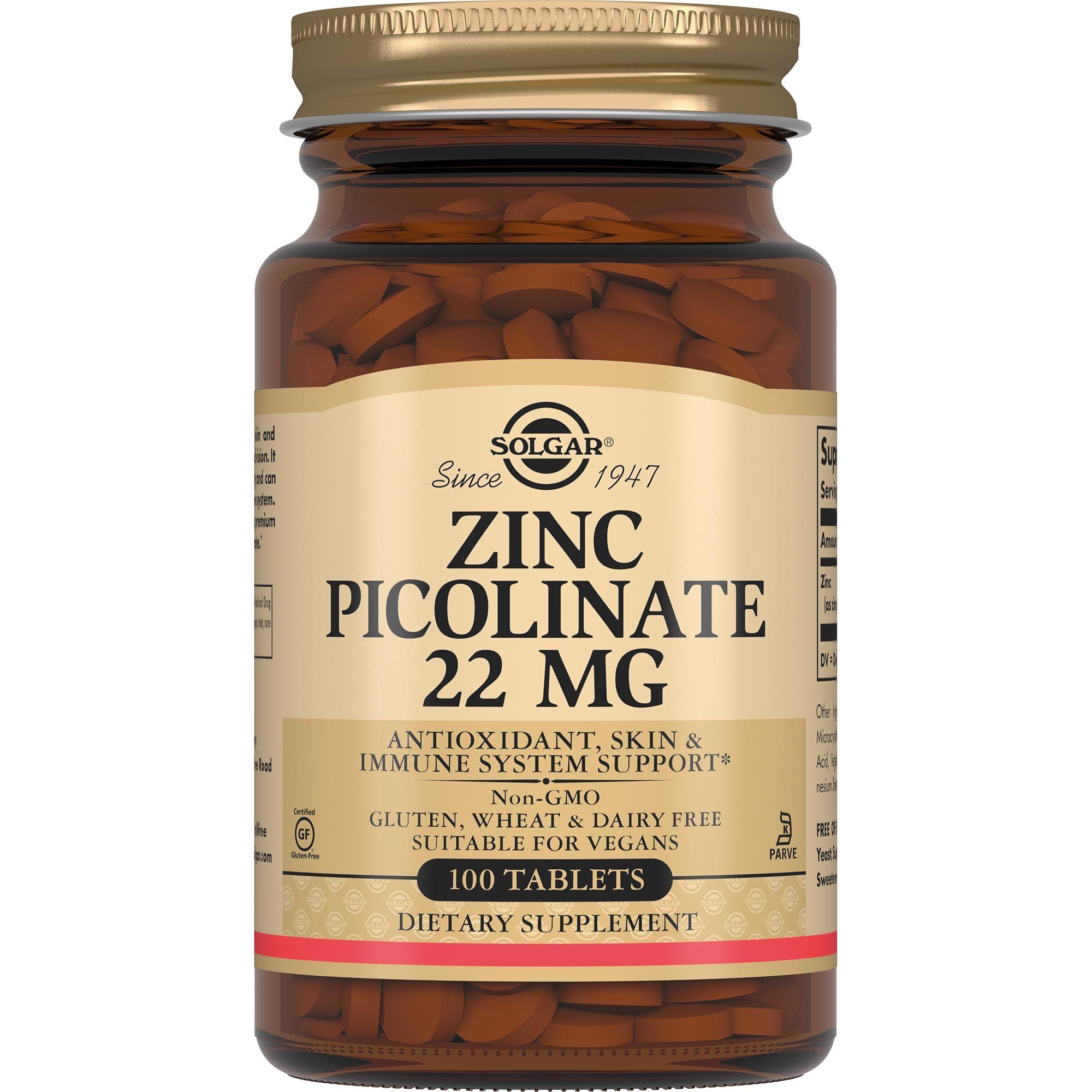 Изображение товара Цинка пиколинат Solgar 100 таблеток - Иммунная поддержка организма