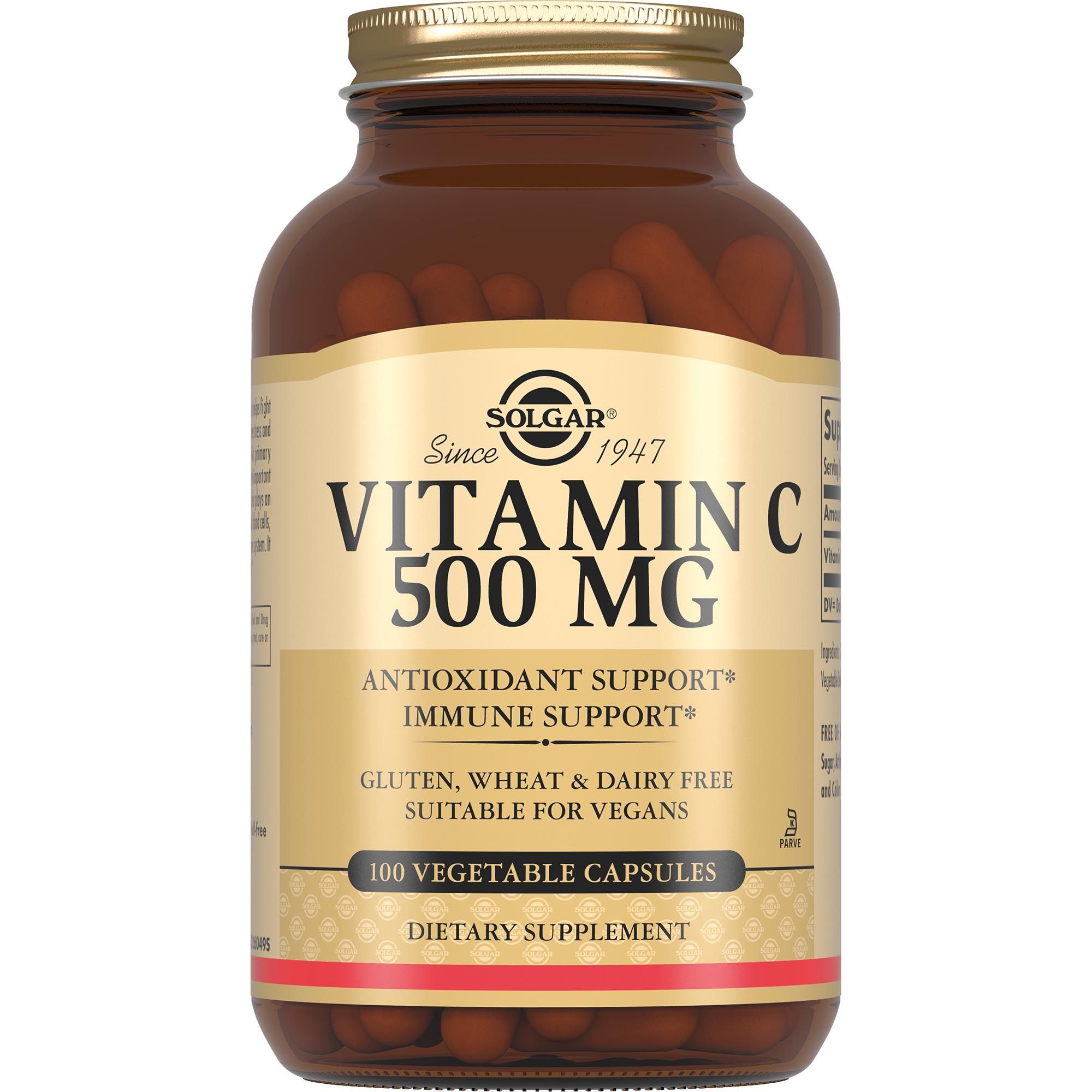 Изображение товара Витамин С 500мг Solgar капсулы 100 шт высокий уровень антиоксиданта
