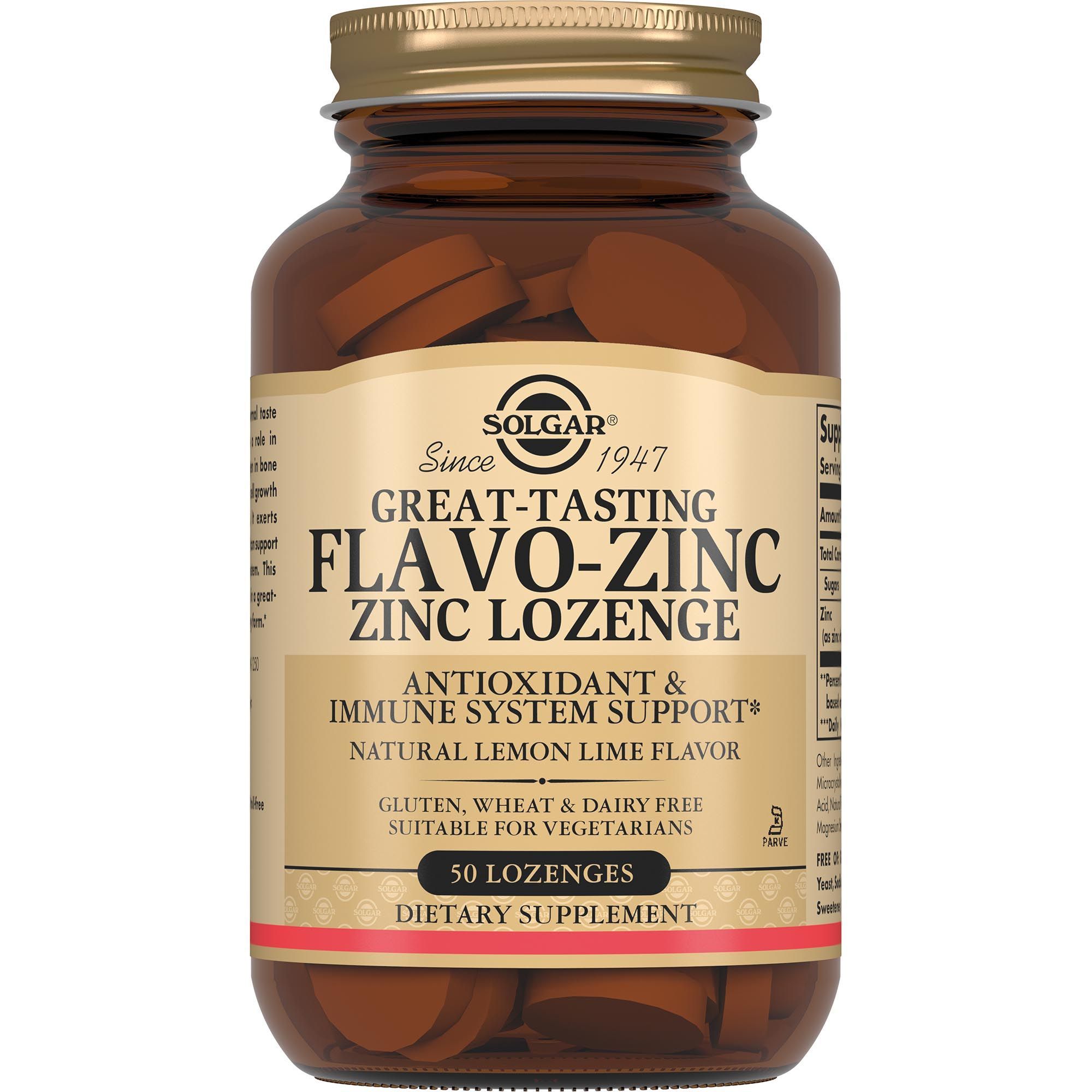 Изображение товара Пастилки для рассасывания с цинком Solgar 50 шт - повышение иммунитета и здоровье кожи