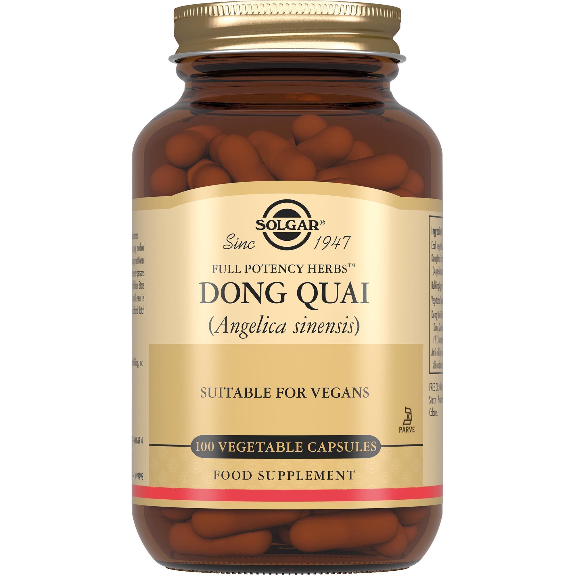 Изображение товара Капсулы Корень дягиля Плюс Solgar 100 шт для женского здоровья и гормонального баланса