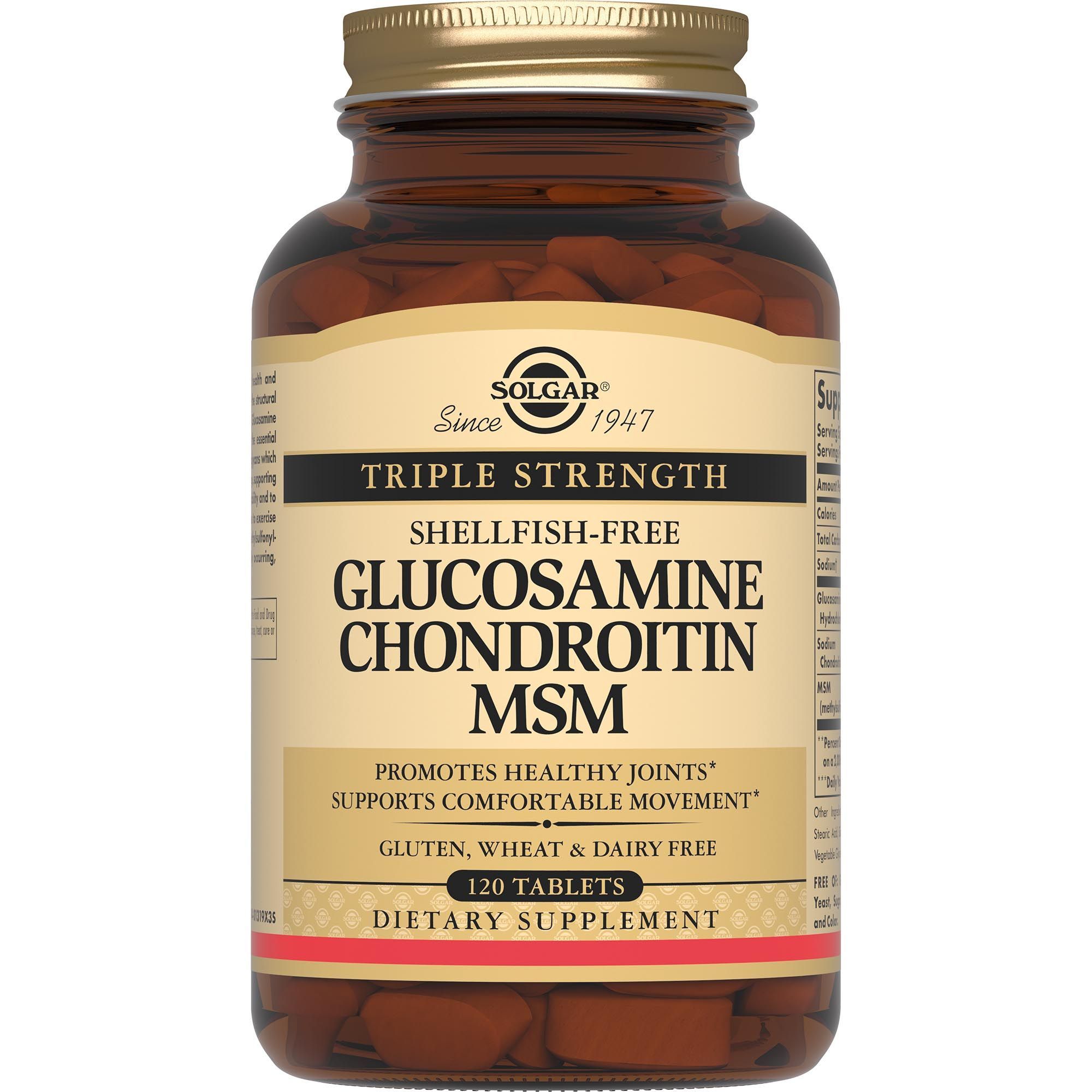 Изображение товара Комплекс Глюкозамина хондроитина и МСМ Solgar таблетки 2,09г 120шт