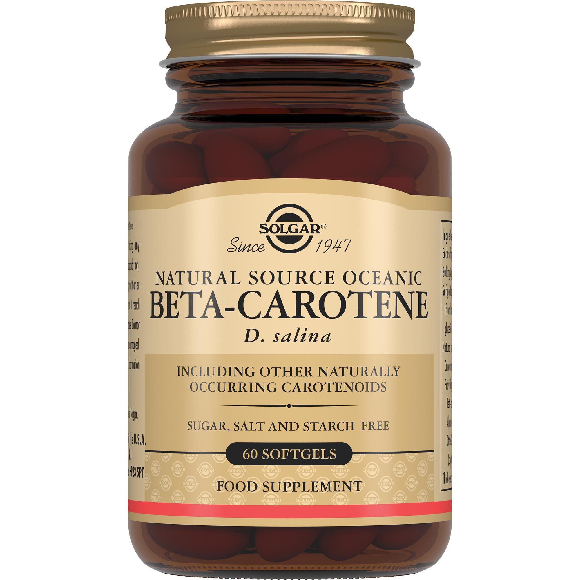 Изображение товара Бета-каротин из океанической водоросли D.Salina Solgar капсулы 810мг 60 шт