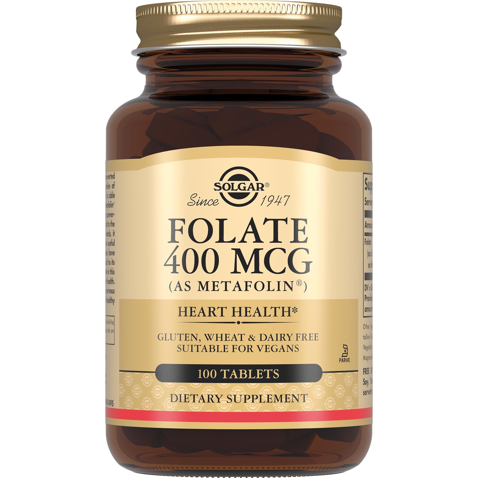 Изображение товара Фолат Метафолин Solgar/Солгар таблетки 400мкг 250мг 100шт
