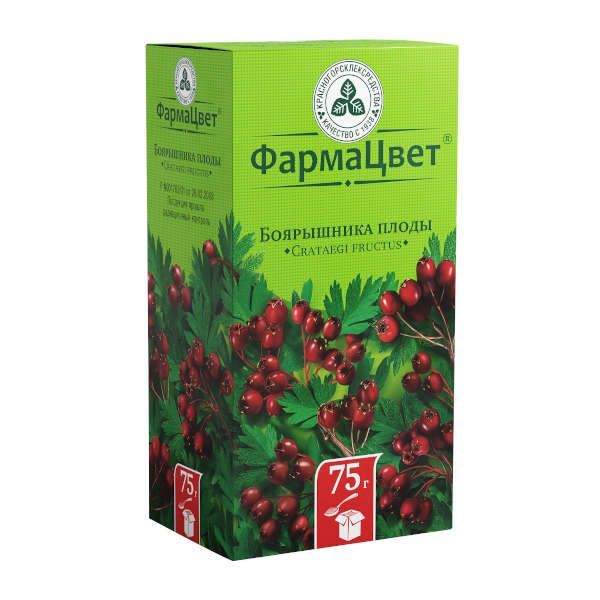 Изображение товара Боярышник плоды 75г лечебное средство для сердца и сосудов натуральный чай