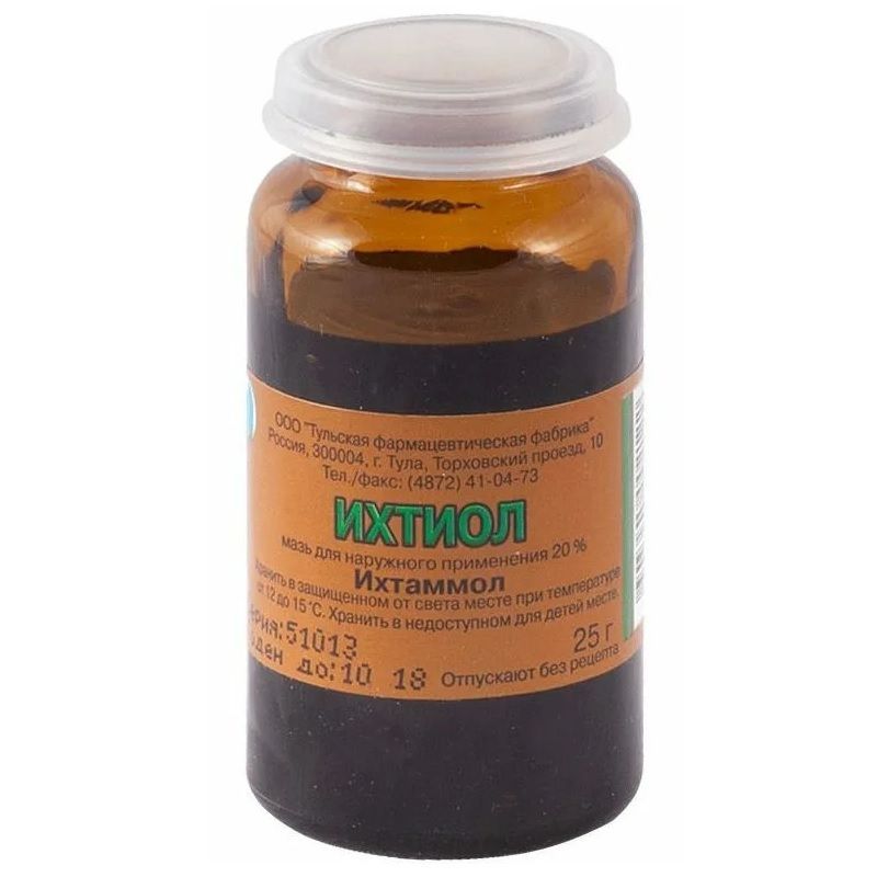 Изображение товара Ихтиоловая мазь 10% 25 г - противовоспалительное и местноанестезирующее средство