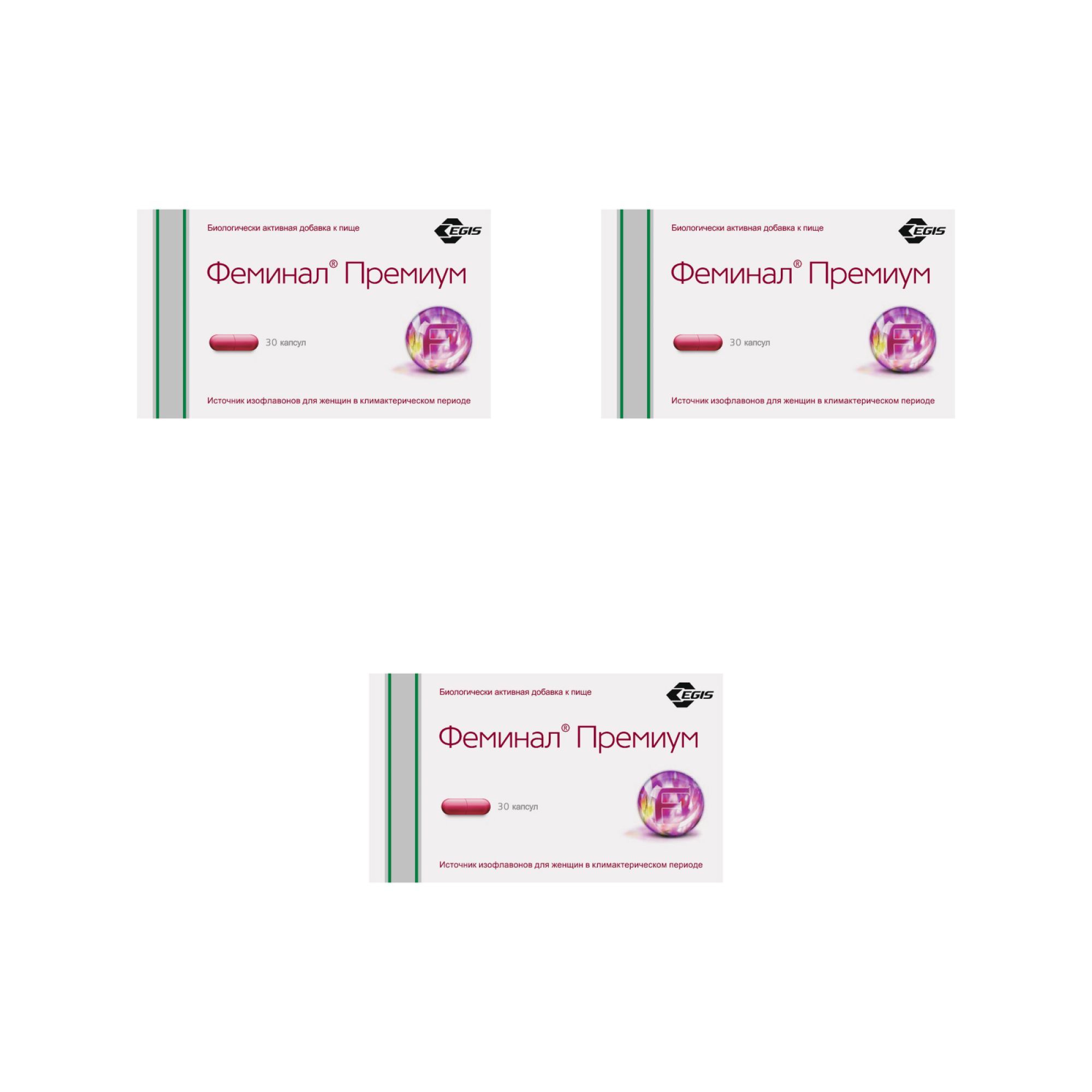 Изображение товара 3Х Феминал Премиум капсулы 221мг 30 шт для женского здоровья