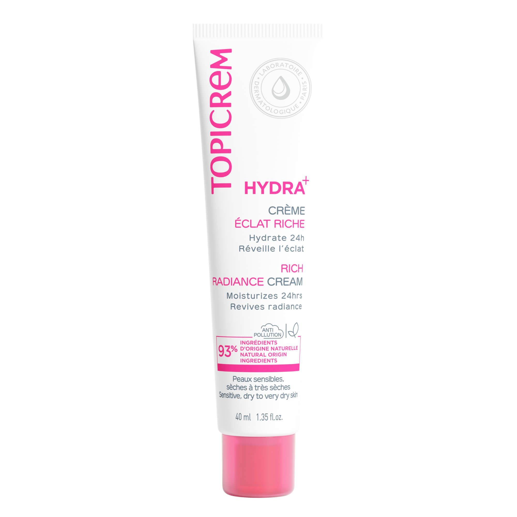 Изображение товара Крем насыщенный увлажняющий Сияние Hydra+ Topicrem/Топикрем 40мл