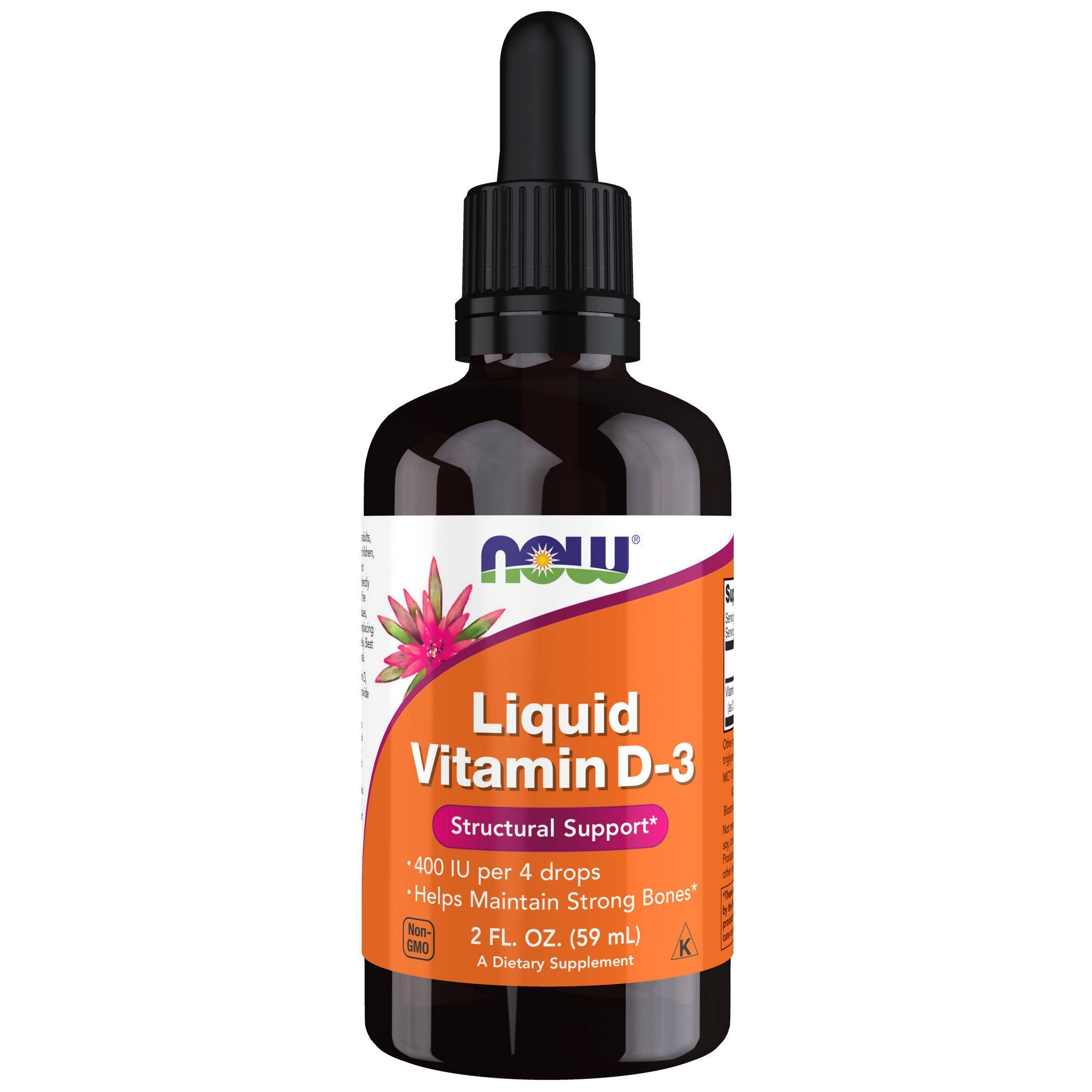 Изображение товара Витамин Д3 для детей с 3 лет Now/Нау капли для приема внутрь фл.-доз. 400МЕ 59мл