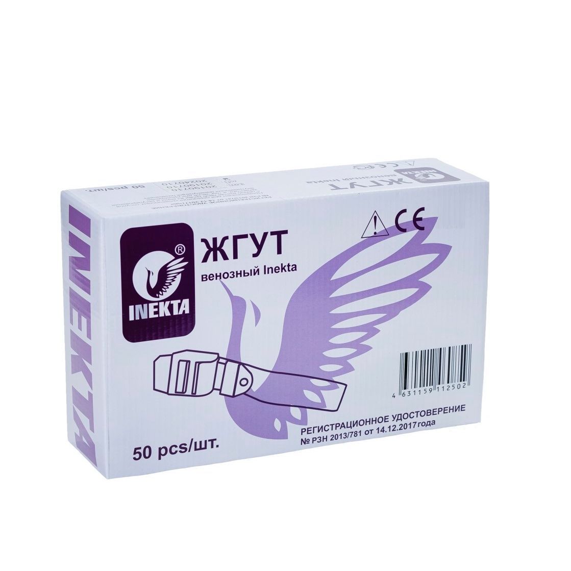 Изображение товара Венозный жгут Inekta для взрослых из прорезиненной ленты 40 см