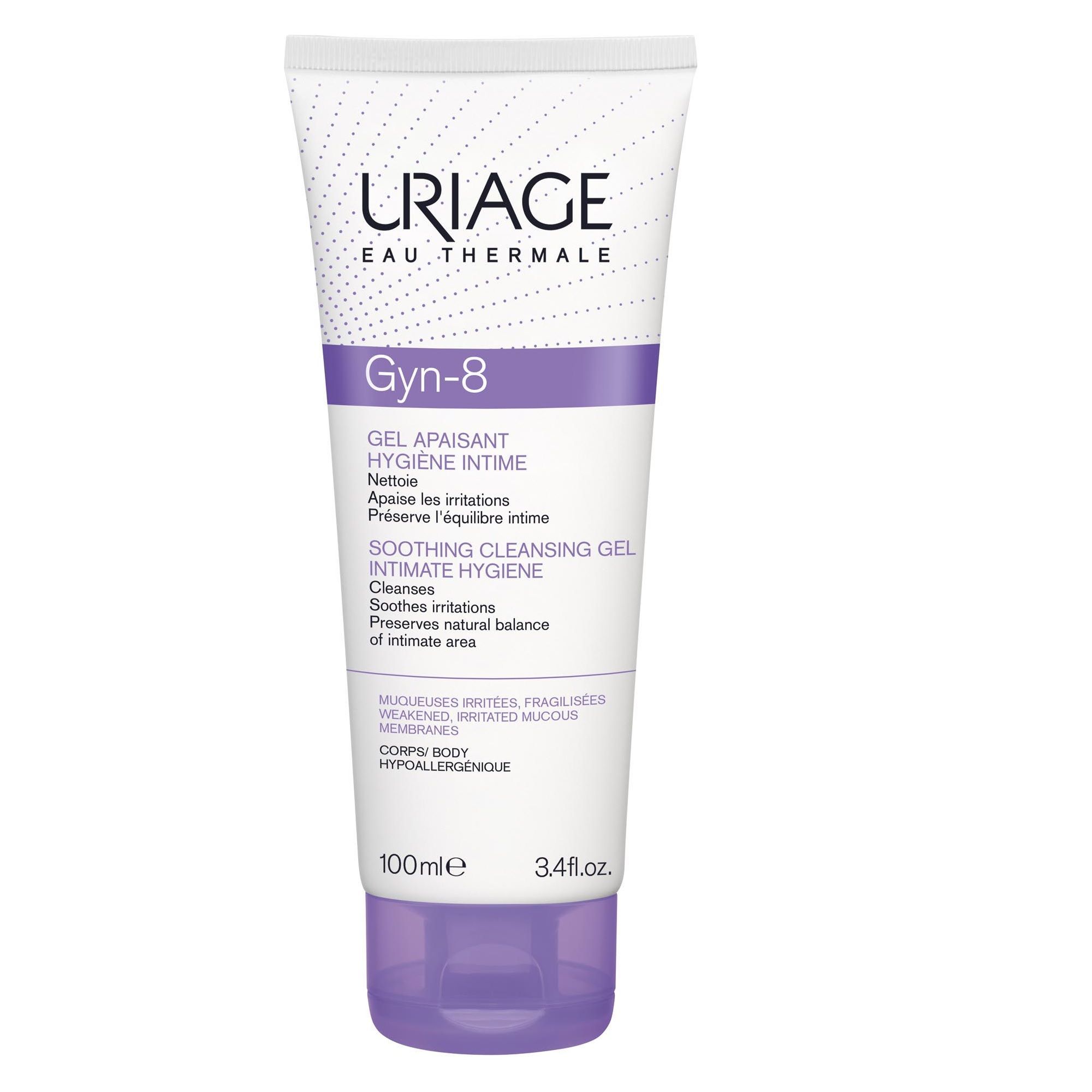 Изображение товара Успокаивающий гель для интимной гигиены Gyn-8 Uriage 100мл гипоаллергенный