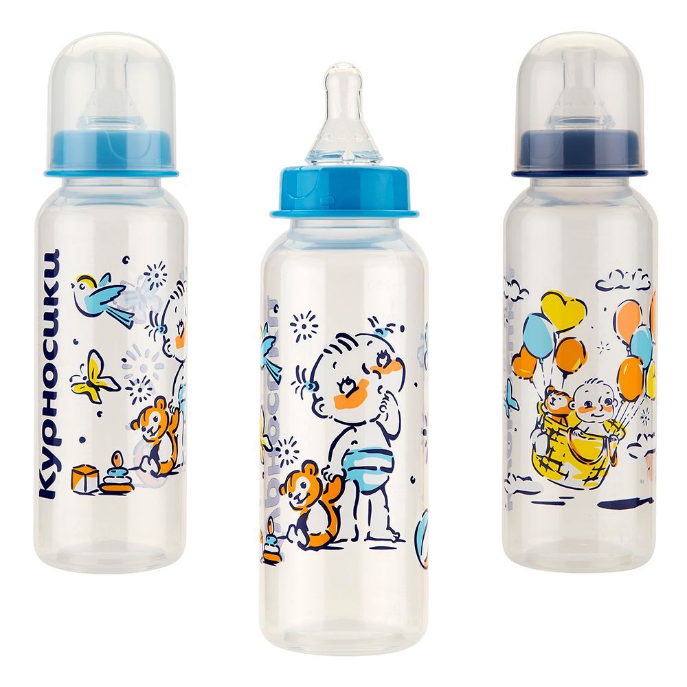 Изображение товара Бутылочка Курносики с силиконовой соской Золотая рыбка 250 мл