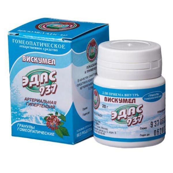 Изображение товара Эдас-937 Вискумел гранулы гомеопатические банка 20г