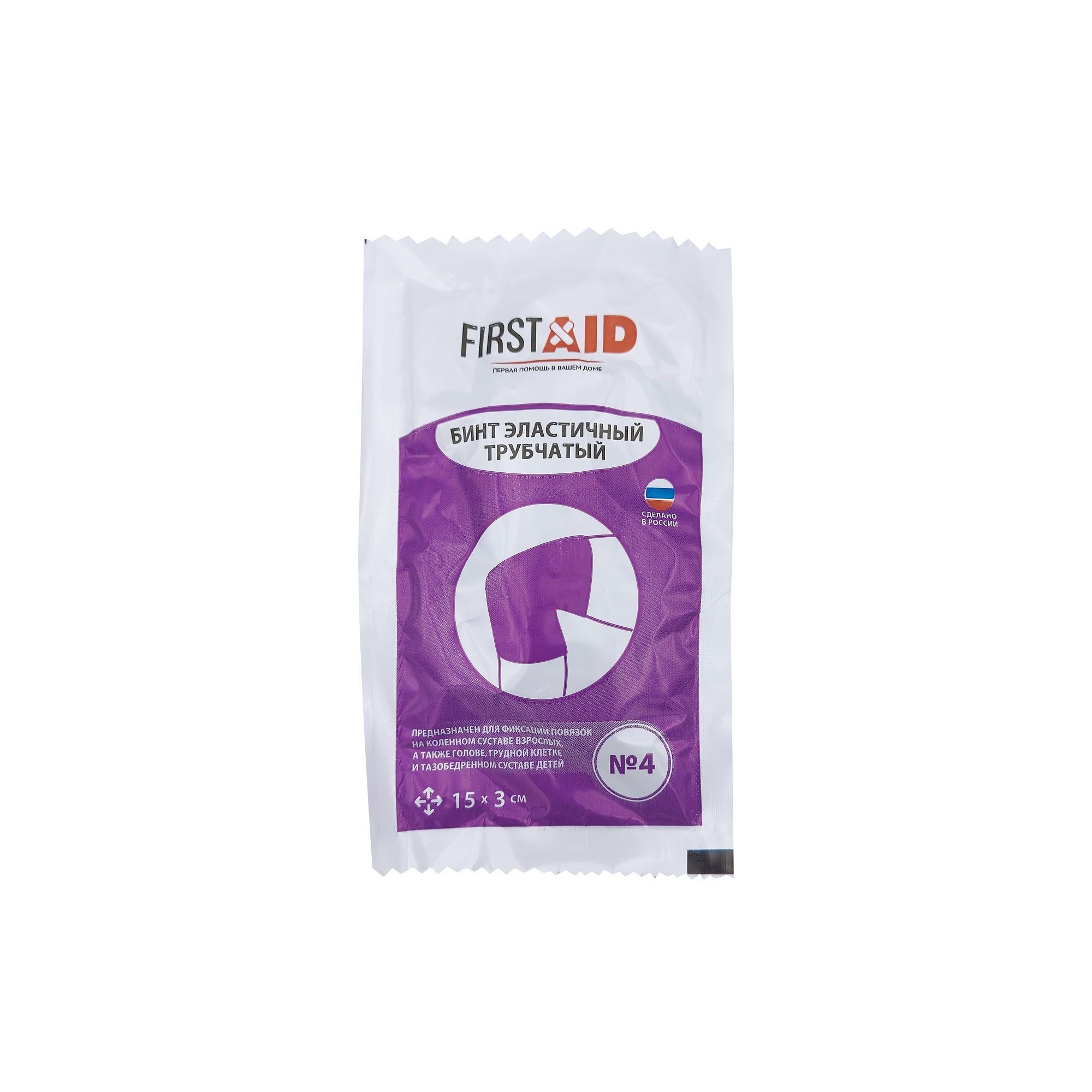 Изображение товара Бинт эластичный трубчатый латексно-полиэфирный Интекс 0,15м х 3см р.4