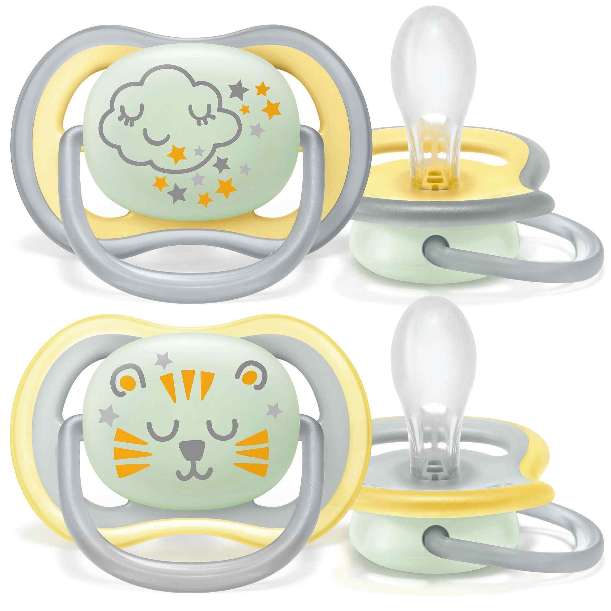 Изображение товара Силиконовая ортодонтическая пустышка Philips Avent Ultra Air Night 2 шт