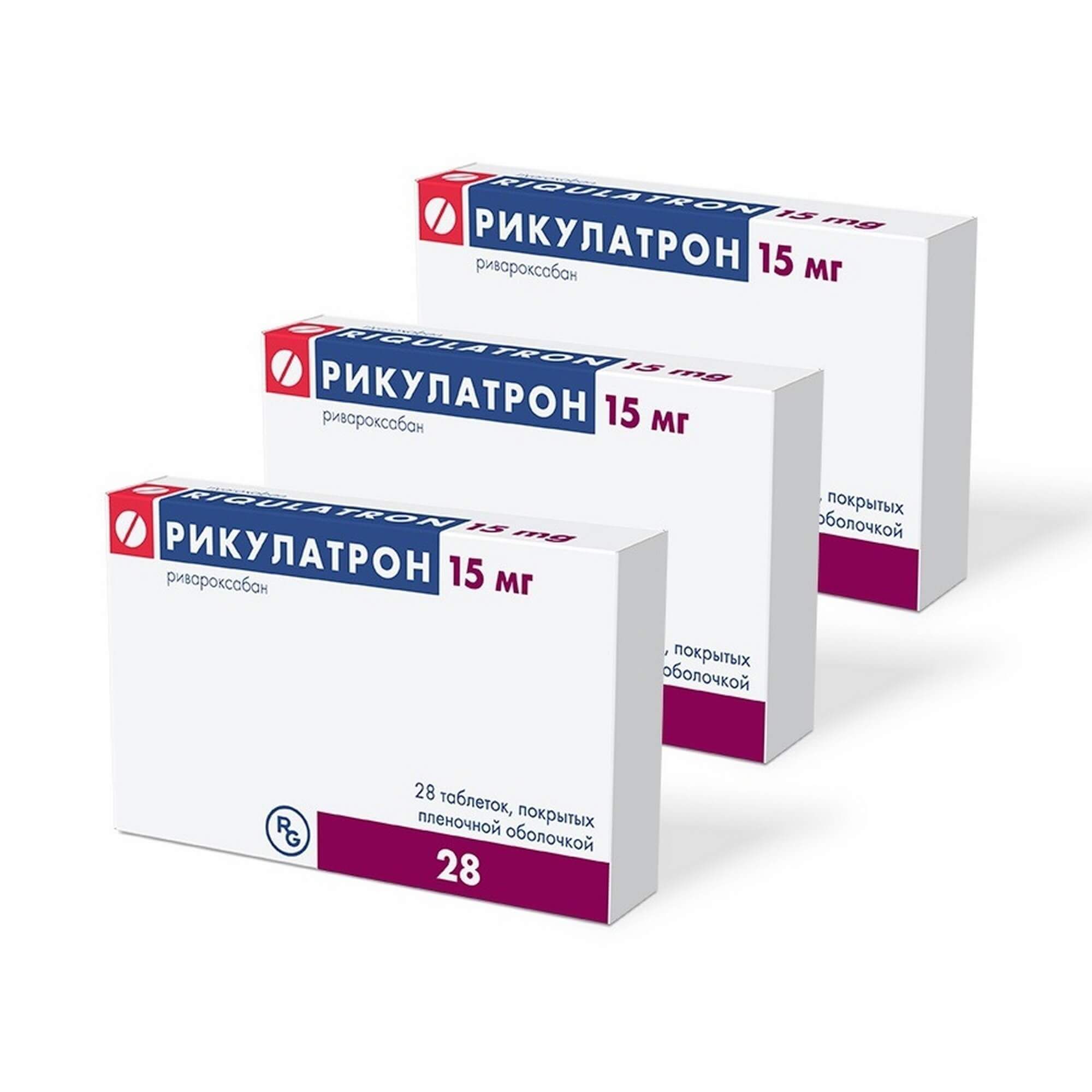 Изображение товара 3Х Рикулатрон таблетки п/о плен. 15мг 28шт