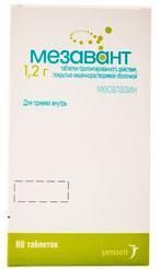 Изображение товара Мезавант таблетки кишечнорастворимые с пролонгированным высвобождением 1200 мг, 60 шт