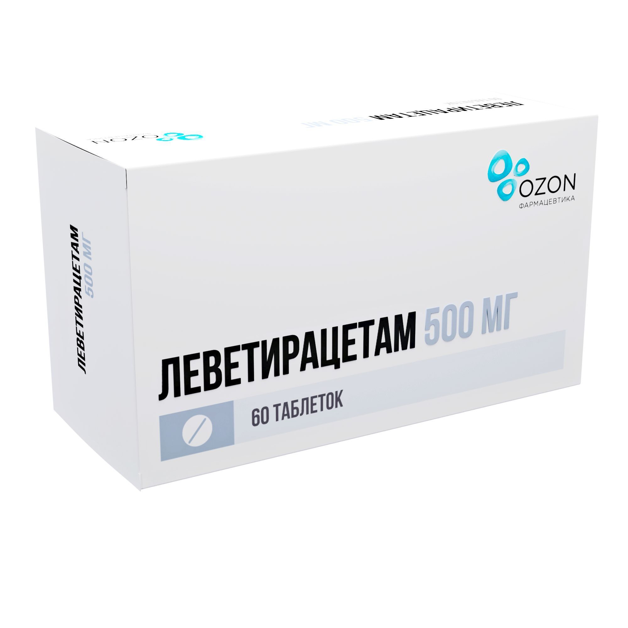 Изображение товара Леветирацетам таблетки п/о плен. 500мг 60шт