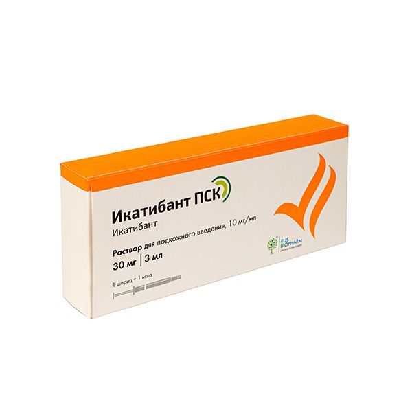 Изображение товара Икатибант ПСК раствор для п/к введ. шприц 10мг/мл 3мл
