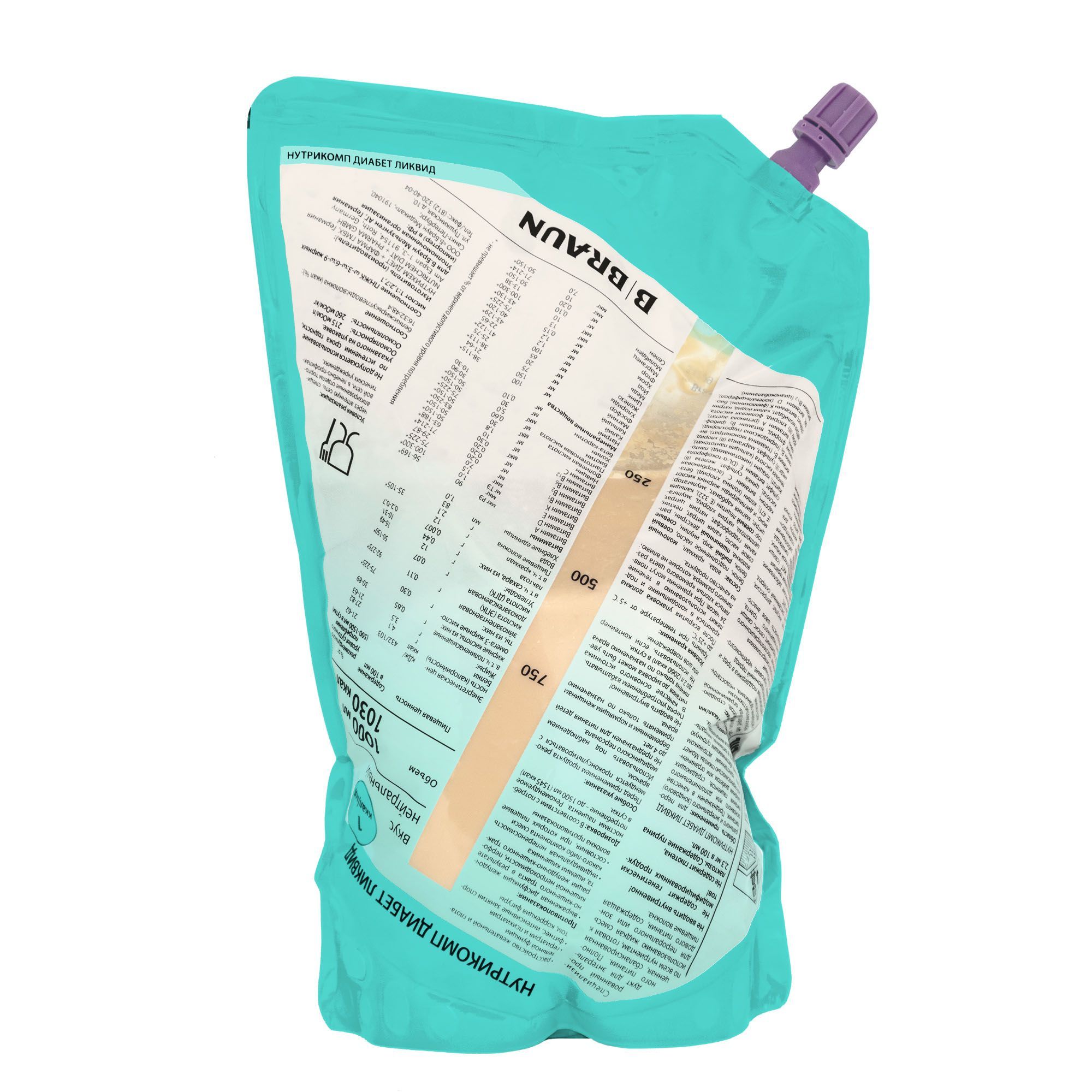 Изображение товара Смесь жидкая для энтерального питания вкус нейтральный Диабет Nutricomp/Нутрикомп 1л