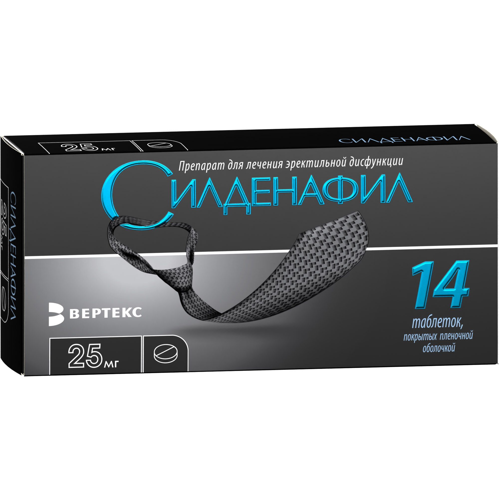 Изображение товара Силденафил таблетки п/о плен. 25мг 14шт