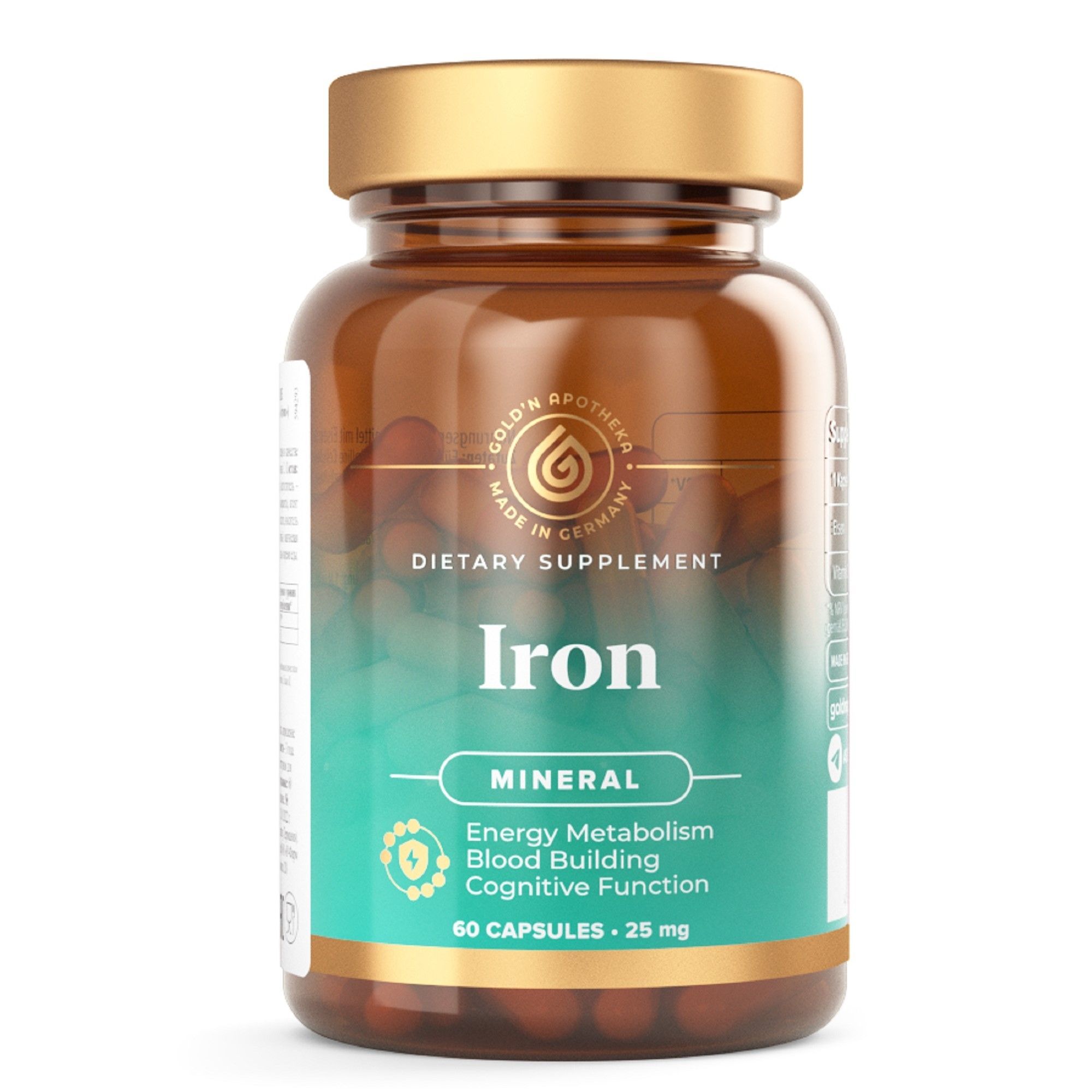 Изображение товара Витамины и добавки Железо Gold'n Apotheka 394мг 60шт